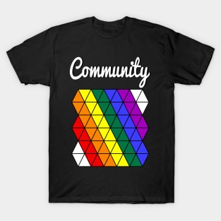 Pride Community triangle rainbow colors gift T-Shirt